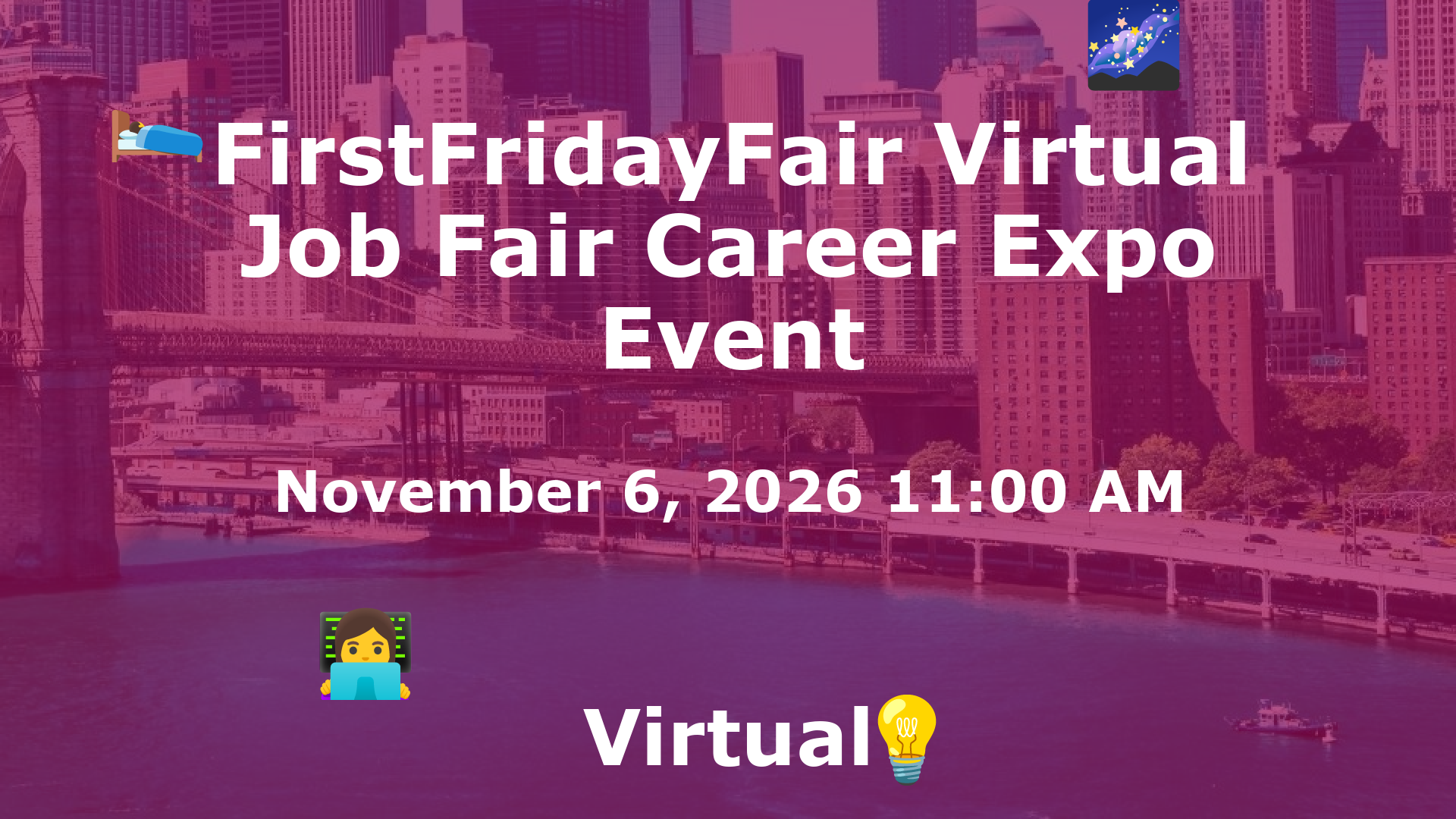 FirstFridayFair Virtual Job Fair Career Expo Event event image